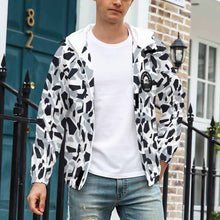 Cargar imagen en el visor de la galería, Chaqueta ligera con velcro deportiva con capucha para hombre A541 Personalizada con Impresión Completa de una imagen con Foto Logo Patrón Texto
