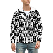 Cargar imagen en el visor de la galería, Chaqueta corta deportiva moderna gruesa con forro polar para hombre A679 Personalizada con Impresión Completa de una imagen con Foto Logo Patrón Texto