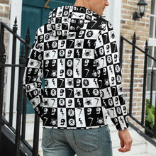 Cargar imagen en el visor de la galería, Chaqueta corta deportiva moderna gruesa con forro polar para hombre A679 Personalizada con Impresión Completa de una imagen con Foto Logo Patrón Texto