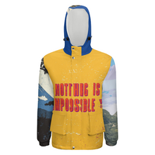 Cargar imagen en el visor de la galería, Chaqueta corta deportiva moderna gruesa con forro polar para hombre A679 Personalizada con Impresión Completa de múltiples imágenes con Foto Logo Patrón Texto