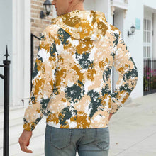 Cargar imagen en el visor de la galería, Chaqueta ligera corta con cremallera estampado de Primavera Otoño para hombre A537 Personalizada con Impresión Completa de múltiples imágenes con Foto Logo Patrón Texto