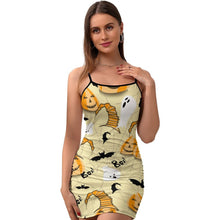 Cargar imagen en el visor de la galería, Vestido Ajustado de Fiesta Sexy Corto con Tirantes para Mujer NZ007 Personalizado con Impresión Completa de múltiples imágenes con Foto Logo Patrón Texto