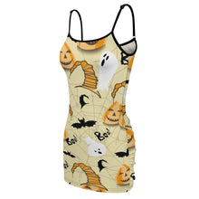 Cargar imagen en el visor de la galería, Vestido Ajustado de Fiesta Sexy Corto con Tirantes para Mujer NZ007 Personalizado con Impresión Completa de múltiples imágenes con Foto Logo Patrón Texto