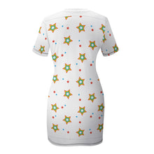 Cargar imagen en el visor de la galería, Vestido de Verano Deportivo de Manga Corta para Mujer NZ003 Personalizado con Impresión Completa de una imagen con Foto Logo Patrón Texto