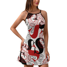 Cargar imagen en el visor de la galería, Vestido con Tirantes Sexy para Mujer NZ021 Personalizado con Impresión Completa de múltiples imágenes con Foto Logo Patrón Texto