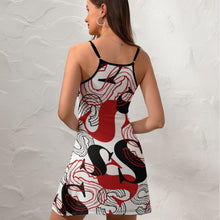 Cargar imagen en el visor de la galería, Vestido con Tirantes Sexy para Mujer NZ021 Personalizado con Impresión Completa de múltiples imágenes con Foto Logo Patrón Texto