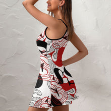 Cargar imagen en el visor de la galería, Vestido con Tirantes Sexy para Mujer NZ021 Personalizado con Impresión Completa de múltiples imágenes con Foto Logo Patrón Texto