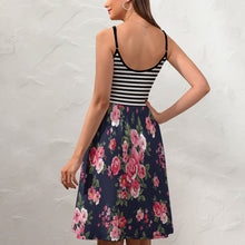 Cargar imagen en el visor de la galería, Vestido de Moda Holgado de Tirantes con Estampado con Cuello en V para mujer NZ016 Personalizado con Impresión Completa de múltiples imágenes con Foto Logo Patrón Texto