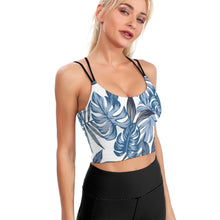 Cargar imagen en el visor de la galería, Top de Yoga con Tirantes Cruzados Sujetador Deportivo de Ejercicio Fitness para mujer YJ005 Personalizado con Impresión Completa de múltiples imágenes con Foto Logo Patrón Texto