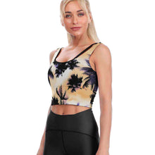 Cargar imagen en el visor de la galería, Sujetador Corto de Yoga Top Deportivo de entrenamiento para Mujer YJ023 con Diseño Personalizado con Impresión Completa de una imagen con Foto Logo Patrón Texto