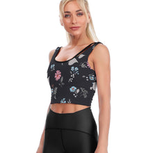 Cargar imagen en el visor de la galería, Top de Yoga Sujetador Deportivo de gimnasio entrenamiento para Mujer YJ023 Personalizado con Impresión Completa de múltiples imágenes con Foto Logo Patrón Texto