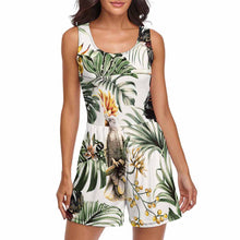 Cargar imagen en el visor de la galería, Pantalones Cortos de Mono sin Mangas Casual Holgado Ropa de casa para Mujer QZ6055 con Diseño Personalizados con Impresión Completa de una imagen con Foto Logo Patrón Texto