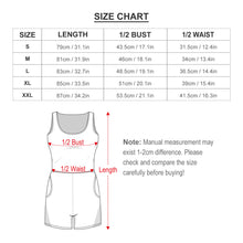 Cargar imagen en el visor de la galería, Pantalones Cortos de Mono sin Mangas Casual Holgado Ropa de casa para Mujer QZ6055 con Diseño Personalizados con Impresión Completa de una imagen con Foto Logo Patrón Texto