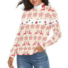 Cargar imagen en el visor de la galería, Jersey Suéter Holgado Básico de Cuello Alto para Mujer MY01 Personalizado con Impresión Completa de múltiples imágenes con Foto Logo Patrón Texto