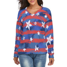 Cargar imagen en el visor de la galería, Jersey Suéter Suave con Estampado Cuello en V para Mujer MY02 Personalizado con Impresión Completa de múltiples imágenes con Foto Logo Patrón Texto