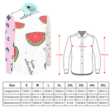 Cargar imagen en el visor de la galería, Camisa Solapa con Bontones Manga Larga para Hombres 3M38 Personalizada con Impresión Completa de múltiples imágenes con Foto Logo Patrón Texto