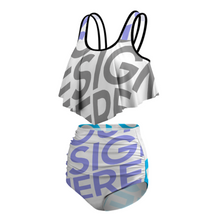 Cargar imagen en el visor de la galería, Traje de baño / Bikini / Tankini con Volantes Sexy para Mujer FT5095 Personalizado con Impresión Completa con Foto Logo Patrón Texto