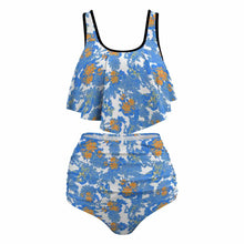 Cargar imagen en el visor de la galería, Traje de baño / Bikini Talla Grande Cintura Alta con Volantes Sexy para Mujer FT5095 Personalizado con Impresión Completa de una imagen con Foto Logo Patrón Texto
