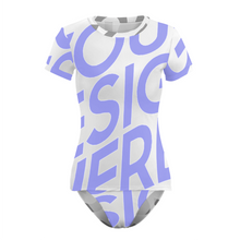 Cargar imagen en el visor de la galería, Bañador Traje de baño de una pieza con manga corta para Mujer FT5115 Personalizado con Foto Logo Patrón Texto