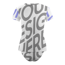 Cargar imagen en el visor de la galería, Bañador Traje de baño de una pieza con manga corta para Mujer FT5115 Personalizado con Foto Logo Patrón Texto