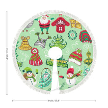 Cargar imagen en el visor de la galería, Falda de Árbol de Navidad con Borla de Felpa con Diseño Personalizado con Tus Fotos o Textos