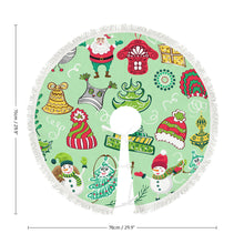 Cargar imagen en el visor de la galería, Falda de Árbol de Navidad con Borla de Felpa con Diseño Personalizado con Tus Fotos o Textos