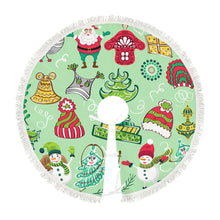 Cargar imagen en el visor de la galería, Falda de Árbol de Navidad con Borla de Felpa con Diseño Personalizado con Tus Fotos o Textos