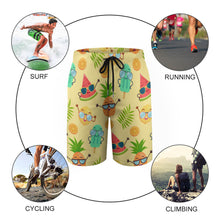 Cargar imagen en el visor de la galería, Pantalones cortos / Ropa de Playa de Moda con Estampado para Niños Adolescentes (diseño de cuatro piezas) Personalizado con Impresión Completa con Foto Logo Patrón Texto
