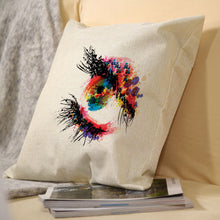 Cargar imagen en el visor de la galería, Funda de Cojín de Linaza con Impresión a Doble Cara de Diseño Personalizado con Tu Nombre o Imagen