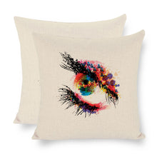 Cargar imagen en el visor de la galería, Funda de Cojín de Linaza con Impresión a Doble Cara de Diseño Personalizado con Tu Nombre o Imagen