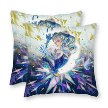 Cargar imagen en el visor de la galería, Funda de Cojín de Lona con Impresión a Doble Cara de Diseño Personalizado con Tus Textos o Fotos