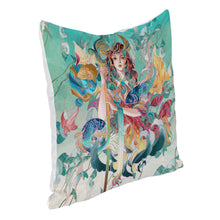 Cargar imagen en el visor de la galería, Funda de Cojín de Lona con Impresión a Una Cara de Diseño Personalizado con Tus Fotos o Textos