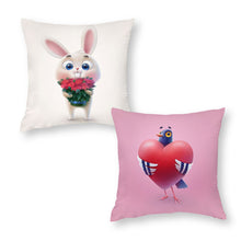 Cargar imagen en el visor de la galería, Funda de Cojín de Poliéster (2 piezas) con Impresión a Una Cara de Diseño Personalizado con Tus Textos o Imágenes Online