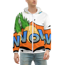 Cargar imagen en el visor de la galería, Sudadera con Capucha de felpa con cremallera Chaqueta de forro polar para hombre GH Personalizada con Impresión Completa de dos imágenes con Foto Logo Patrón Texto