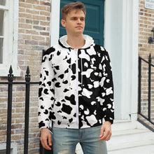Cargar imagen en el visor de la galería, Sudadera con Capucha de felpa con cremallera Chaqueta de forro polar para hombre GH Personalizada con Impresión Completa de múltiples imágenes con Foto Logo Patrón Texto