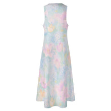 Cargar imagen en el visor de la galería, Vestido largo sin mangas con Estampado tallas grandes para mujer GQ Personalizado con Impresión Completa de múltiples imágenes con Foto Logo Patrón Texto