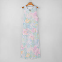 Cargar imagen en el visor de la galería, Vestido largo sin mangas con Estampado tallas grandes para mujer GQ Personalizado con Impresión Completa de múltiples imágenes con Foto Logo Patrón Texto