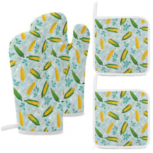 Cargar imagen en el visor de la galería, Guantes Aislantes / Manpolas de Cocina Conjunto de Cuatro Unidades para Horno Sartén Olla JJ0522073 Personalizados Impresion Completa de Una Imagen con Foto Logo Patrón Texto