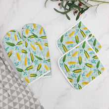 Cargar imagen en el visor de la galería, Guantes Aislantes / Manpolas de Cocina Conjunto de Cuatro Unidades para Horno Sartén Olla JJ0522073 Personalizados Impresion Completa de Una Imagen con Foto Logo Patrón Texto