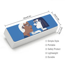 Cargar imagen en el visor de la galería, Estuche para gafas clásico de cuero para JJ0529007 personalizado con texto e foto en línea