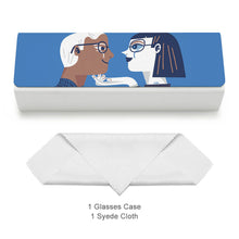 Cargar imagen en el visor de la galería, Estuche para gafas clásico de cuero para JJ0529007 personalizado con texto e foto en línea