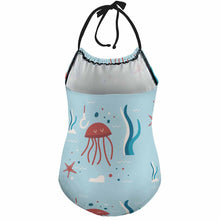 Cargar imagen en el visor de la galería, Bañador de Una Pieza con Tirantes para Niña NT017 Personalizado con Foto Logo Patrón Texto