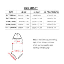 Cargar imagen en el visor de la galería, Bañador de Una Pieza con Tirantes para Niña NT017 Personalizado con Foto Logo Patrón Texto