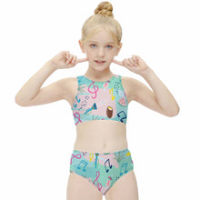 Cargar imagen en el visor de la galería, Bikini / Bañador de dos Piezas con Estampado para Niñas NT013 Personalizado con Impresión Completa con Foto Logo Patrón Texto