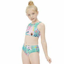 Cargar imagen en el visor de la galería, Bikini / Bañador de dos Piezas con Estampado para Niñas NT013 Personalizado con Impresión Completa con Foto Logo Patrón Texto