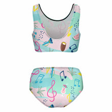 Cargar imagen en el visor de la galería, Bikini / Bañador de dos Piezas con Estampado para Niñas NT013 Personalizado con Impresión Completa con Foto Logo Patrón Texto