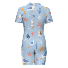 Cargar imagen en el visor de la galería, Bañador / Traje de Baño de Surfing de Una Pieza con Cremallera para Niñas NT001 Personalizado con Foto Logo Patrón Texto