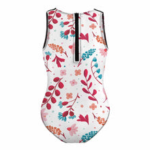 Cargar imagen en el visor de la galería, Bañador con Cremallera de Una Pieza para Niñas NT032 Personalizado con Foto Logo Patrón Texto Impresión Completa