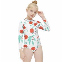 Cargar imagen en el visor de la galería, Traje de Baño de Surfing de Manga Larga Dividido para Niñas NT020 Personalizado con Impresión Completa con Foto Logo Patrón Texto