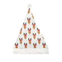 Cargar imagen en el visor de la galería, Gorro de Papá Noel de Felpa Corta con Diseño Personalizado de Tus Patrones o Nombres Online